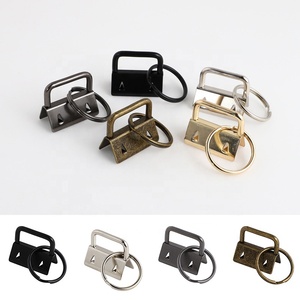 <strong>Key</strong> Fob Hardware Rainbow Color Vacuum Plating Keychain Split Ring For Wrist Wristlets Cotton Tail Clip Webbing - Product Image 5
