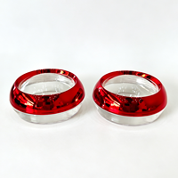 Pots cosmétiques vides Spot 50g, corps de pot transparent avec couvercle à vis électroplaqué rouge, pots de rangement pour safran