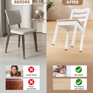 Lot <span class=keywords><strong>de</strong></span> 16 coussinets rectangulaires en silicone pour chaises avec feutre épaissi, protecteurs <span class=keywords><strong>de</strong></span> sol silencieux pour parquets et carrelages - Product Image 5