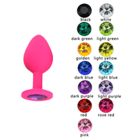 Eastern Delights - Kit de 3 Plugs Anaux en Silicone Ornés de Pierres - Kit d'Entraînement Sexuel pour Débutants - Hommes, Femmes, Couples
