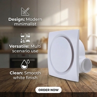 Ventilateur de plafond en plastique OEM/ODM, 12 pouces, à économie d'énergie, alimenté en courant alternatif, silencieux, pour salle de bain, idéal pour appartement