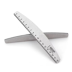 Dũa móng hình bán nguyệt hai mặt chất lượng cao, 10 chiếc, độ nhám 80/80, chất liệu nhựa cứng siêu bền, màu hồng, in logo tùy chỉnh - Product Image 2