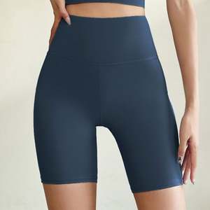 Shorts de Yoga Personalizados para Mujer, Cintura Alta Elástica, Transpirables, de Secado Rápido, Diseño Sólido - Product Image 6