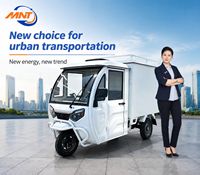 Triciclo Eléctrico Cerrado con Motor de 1200W, Capacidad de Carga de 400kg, Cabina Cerrada, Entrega Exprés para Logística de Última Milla