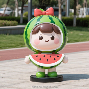 Statue de Fille <span class=keywords><strong>Peintre</strong></span> Mignonne en Fibre de Verre Grande Taille D453, Figurine d'Artiste de Dessin Animé, Résistante aux Intempéries, Ornement Extérieur pour Centre Commercial, Parc, Pelouse - Product Image 6