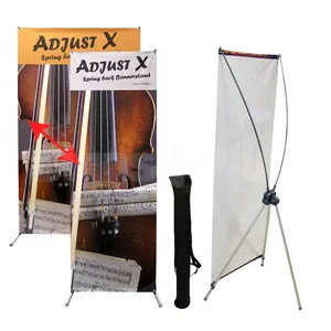 Wholesale Advertising Promotional Trade Show Display Stand Portable Fiber Full Black X-stand Matte X Banner For Advertising