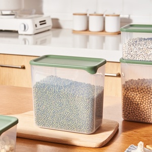 Monr Bán Buôn Nhựa Trong Suốt Lưu Trữ <span class=keywords><strong>Container</strong></span> 1200Ml 2400Ml Stackable Thực Phẩm Jar Cho Tủ Lưu Trữ Cho Ngũ Cốc Lưu Trữ - Product Image 2