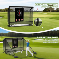 Grande cage de frappe de golf portable avec cible, filet d'entraînement de golf robuste pour l'entraînement de swing en intérieur, extérieur et dans la cour