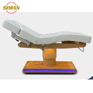 Cama de Belleza Eléctrica Siman, Camilla de Masaje, Cama Facial, 3 Motores, Blanca Moderna, Opcional con Colcha de Algodón, Soporte para Colgar, Luz LED, para Hotel - Product Image 2