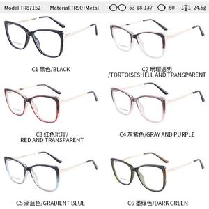 Montures de lunettes œil-de-chat TR90 transfrontalières 87152, monture complète, protection anti-lumière bleue, unisexe, verres plats - Product Image 4