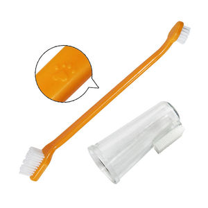 Kit de Cuidado Dental para Mascotas de Doble Cabezal, Ecológico, de Plástico, con Cepillo y Pasta de Dientes para Gatos y Perros, Limpieza Dental - Product Image 6