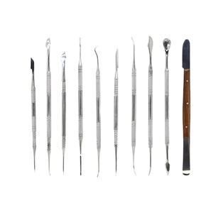 Dental Lab Instrument Metal Manual Wax Carving Tool Set 10-Piece <b>Kit</b> for Graving Wax <b>Models</b> - Product Image 1