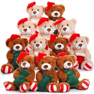 熊填充动物毛绒玩具礼品散装儿童女朋友可爱操作圣诞软蓬松泰迪熊玩具故事填充动物