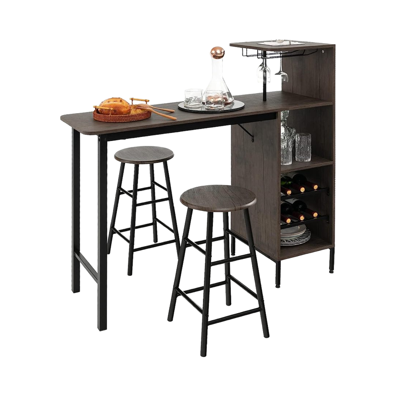 Modern Creative Iron and Wood Bar