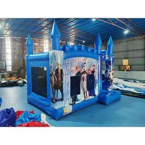 Castello Gonfiabile Personalizzato con Scivolo, Combo Gonfiabile per Feste a Tema Principessa delle Nevi, Mondo del Divertimento - Product Image 3