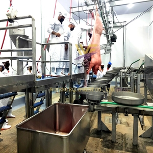 เครื่องจักรสายการผลิตสำหรับฆ่าสุกร เครื่องจักรโรงฆ่าสัตว์ ISO 9001 โรงงานแปรรูปเนื้อหมู อุปกรณ์สำหรับคนขายเนื้อ สายลำเลียง - Product Image 6