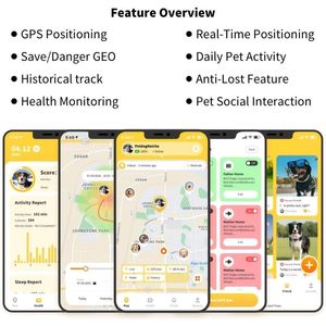 Hipet 4G <b>GPS</b> <b>Tracker</b> For Large Dogs Real Time Location Waterproof Ip67 Long Battery Life 1 Year Activity Monitoring - Product Image 5