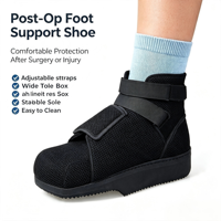 Botte de récupération légère à tige haute pour hallux valgus, avec décompression de l'avant-pied, protection d'orteil amovible, maille respirante, Velcro et talonnette en TPR