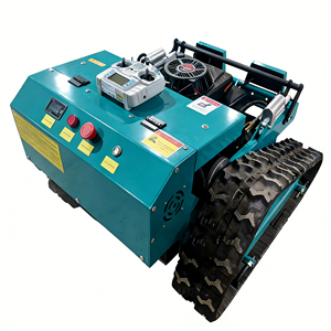 Robot tondeuse industriel sur chenilles autopropulsé télécommandé à rotation 360° et rayon de braquage 180° pour l'entretien des arbustes de jardin - Product Image 6