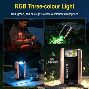 Mini <span class=keywords><strong>lampe</strong></span> torche de poche EDC rechargeable 180 °   <span class=keywords><strong>Lampe</strong></span> torche magnétique USB C rotative, porte-clés, lampes de poche <span class=keywords><strong>LED</strong></span> portables pour le camping - Product Image 3