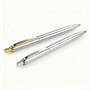 Hot-selling Customizable Metal Ballpoint <b>Pen</b> Slim Signature Personalized <b>Silver</b> Feather Body UV Printing Corporate <b>Pen</b> - Product Image 2
