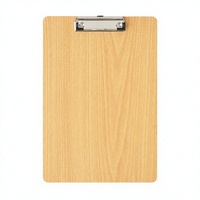 Presse-papiers en bois A4 personnalisé, planche d'écriture en bois de 3 mm avec clip métallique robuste, coins arrondis, pour bureau, école, menu, OEM, ODM, papeterie en gros