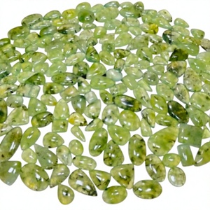 FAIJAN GEMS - Gemas Sueltas de Prehnita Natural, Cabujón Pulido, Formas Variadas, Todos los Tamaños, Cristal para Joyería, Fabricación de Colgantes - Product Image 1