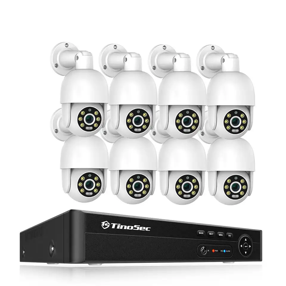 Techage New Hight Definition 8 cameras poe kit Face Detection Voice Alarm Two Way Audio 4k cctv camera system
