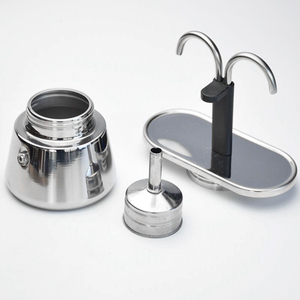 <span class=keywords><strong>Cafetière</strong></span> Moka <span class=keywords><strong>italienne</strong></span> personnalisée en acier inoxydable à 2 tasses avec double valve, portable, pour le café expresso, idéale pour les entreprises et le camping - Product Image 4
