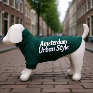 Sudadera Estilo Urbano Amsterdam para Perros, Talla S 33 cm, Verde Oscuro, Ropa para Mascotas - Product Image 3