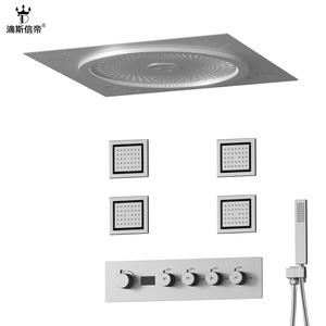 Ensemble de douche de salle de bain intelligent à affichage numérique tout en cuivre, avec pomme de douche encastrée chaude et froide pour usage domestique - Product Image 5