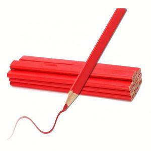Lápiz de Carpintero Personalizado de 7 Pulgadas, de Madera de Tilo, Cuadrado, con Mina Roja, Hecho en China - Product Image 4