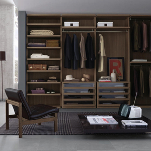 Meubles de chambre à coucher modernes contemporains bon marché en MDF, dressing avec porte coulissante - Product Image 4