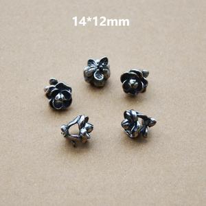 Antique Silver Flower Beads Double Sided Floral <b>Spacer</b> For Jewelry Making DIY Accessories Metal Beads Z092 - Product Image 5