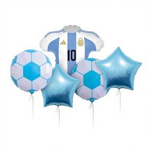 Decoración para Fiestas 2026, Globo de Aluminio con Diseño de Camiseta de Fútbol de <span class=keywords><strong>Madrid</strong></span> y Argentina - Product Image 4