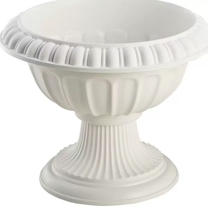 Mini maceta verde de resina de gran tamaño y diámetro grande, maceta de cerámica hidropónica, suculentas altas, jardín de plástico - Product Image 2