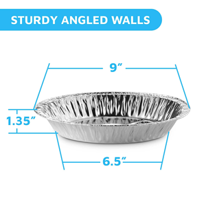 Contenedor de Alimentos Desechable Ecológico de Aluminio de 9 Pulgadas, Bandeja de Aluminio para Llevar, Tapa de Plástico Resistente a Altas Temperaturas - Product Image 3