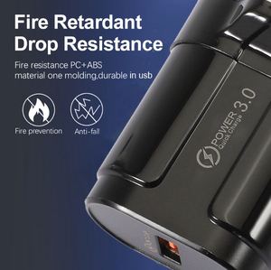 QC3.0 Fast Charger 18W 5V/9V/12V USB Wall Adapter for Mobile Phone <b>Tablet</b> & Laptop with PC Fireproof Material - Product Image 2