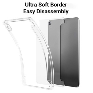 Copertura per Tablet piastra di Base trasparente con bordo morbido con penna per <span class=keywords><strong>iPad</strong></span> custodia per <span class=keywords><strong>iPad</strong></span> Pro 2-7 custodia per <span class=keywords><strong>ipad</strong></span> Mini 6 all'ingrosso - Product Image 2