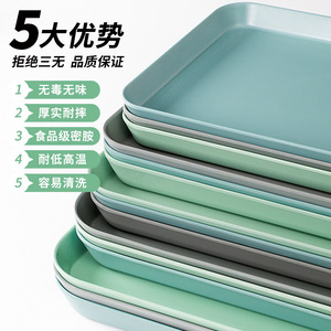 Xiangyuanmei Nordic <b>melamine</b> tableware tray, rectangular, commercial restaurant serving <b>plate</b>, imitation porcelain household - Product Image 2