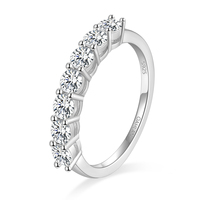 Bagues OAHLAN pour femmes en argent sterling S925 avec toutes les pierres VVS 1 de qualité D, en moissanite, pour fiançailles, mariage, anniversaire, cadeau