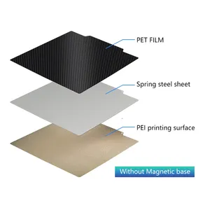 Hongyan PEO + <span class=keywords><strong>PEI</strong></span> PET + <span class=keywords><strong>PEI</strong></span> tấm hai mặt giường nhiệt 220/235/310/350mm từ cơ sở xây dựng tấm <span class=keywords><strong>3D</strong></span> máy in cho Ender 3/5 - Product Image 5