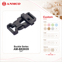 Boucle de ceinture en plastique à dégagement central 25 mm pour harnais 5 points, sangle de sécurité pour bébé, boucle de ceinture de siège auto pour bébé, accessoires auto