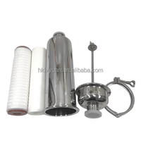 Boîtier de filtre à cartouche unique en acier inoxydable de 5/10/20/30/40 pouces, réservoir sous pression pour le traitement de l'eau, certifié CE ISO, poli