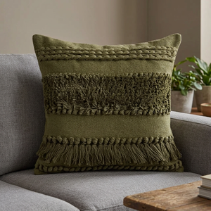 <b>Moroccan</b> VI - Handwoven <b>Cushion</b> <b>Cover</b> with Tassel Embroidery | Decorative Boho Pillow Case | Custom Size & Bulk Supply - Product Image 3