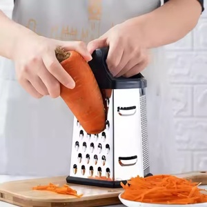 Râpe à fromage en acier inoxydable à 6 faces, râpe à légumes multifonctionnelle pour la maison avec poignée en plastique - Product Image 3