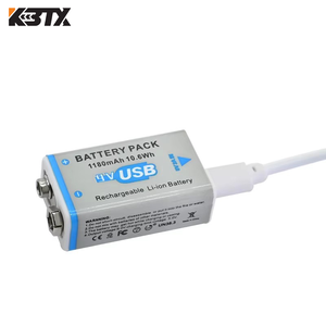 Batería Recargable de Iones de Litio de <span class=keywords><strong>9V</strong></span> y 1180mAh de Larga Duración con USB-C para Detectores de Humo, Equipos Musicales, Juguetes de Control Remoto - Product Image 5