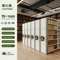 Sistema de Estanterías Móviles Modernas con Compactador de Archivos Manual, para Uso en Hospitales y Apartamentos