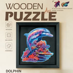 Cornice Fotografica Artistica con Puzzle in Legno a Forma di Animale, Gioco Educativo Unico per Bambini, Decorazione da Parete - Product Image 2