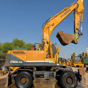 Second Hand Original Korea Hyundai <b>Wheel</b> Excavator 21Ton R210W Robex210 Excavadora Tire 210w-9 210w-9T 210-9 Low Working Hours - Product Image 1
